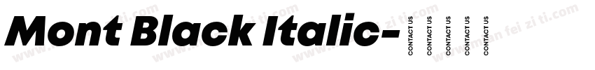 Mont Black Italic字体转换